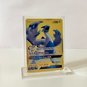 Pokemon Lugia GX 207/214 METAL GOLD CARD Collectible/Gift/Display